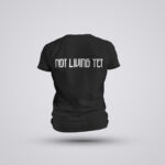 NOT LIVING YET Black Cotton T-Shirt Front View